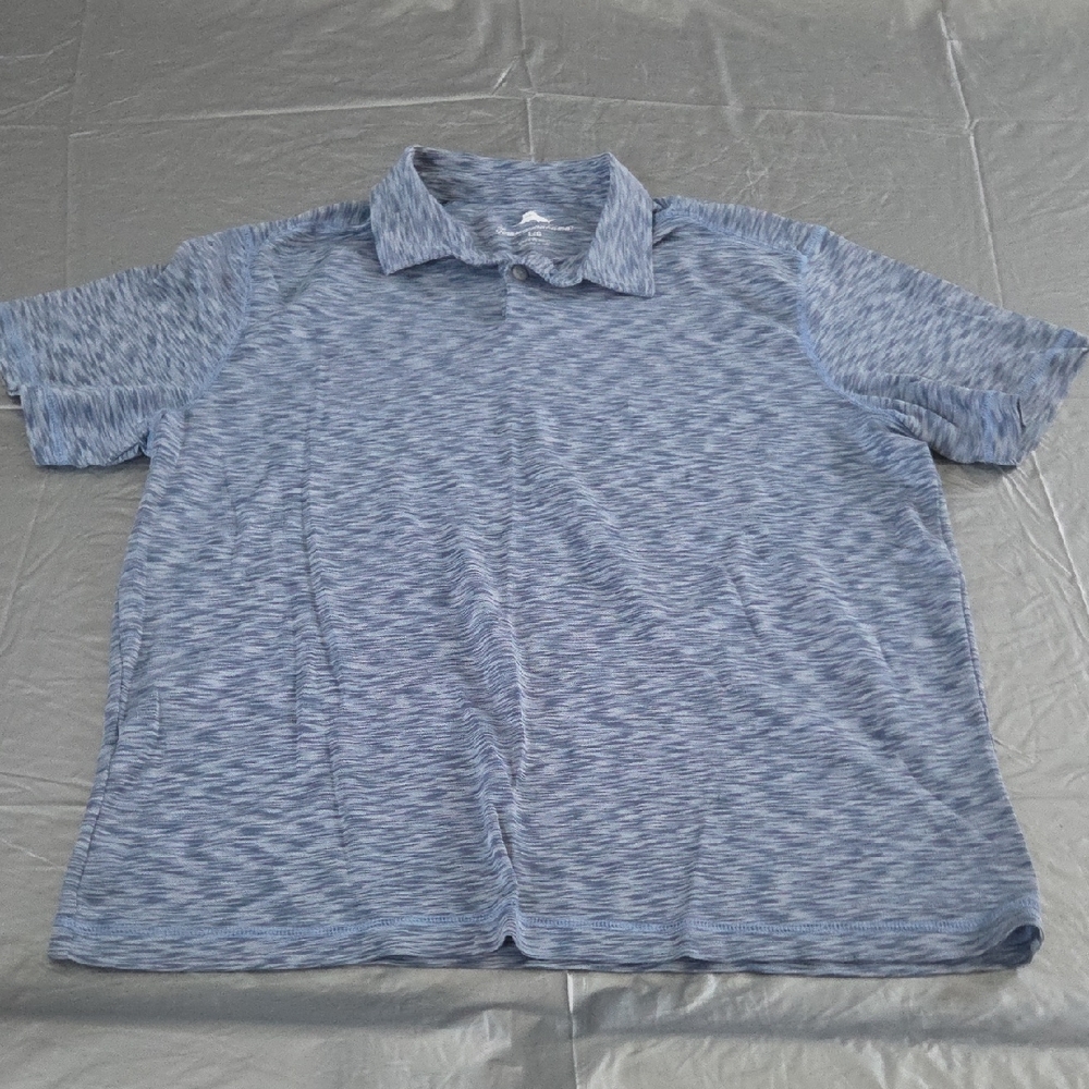 Tommy Bahama Heathered Light Blue Polo Size L